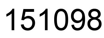 Number 151098 black image