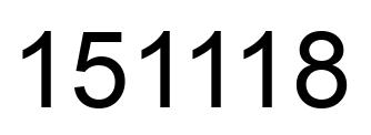 Número 151118 imagen negro