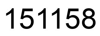 Number 151158 black image