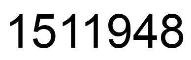 Number 1511948 black image