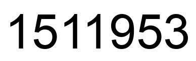 Number 1511953 black image