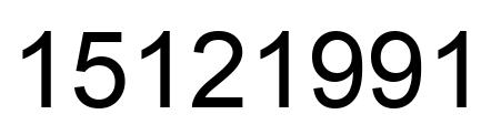 Número 15121991 imagen negro