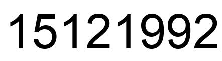 Número 15121992 imagen negro