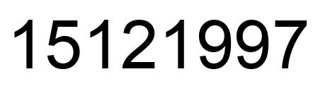 Número 15121997 imagen negro