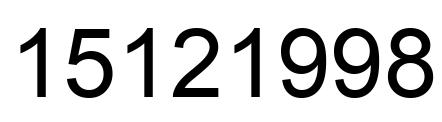 Número 15121998 imagen negro