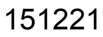 Number 151221 black image
