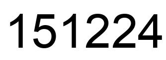 Number 151224 black image