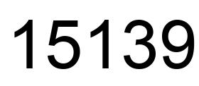 Number 15139 black image
