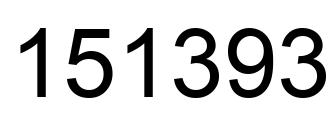 Number 151393 black image
