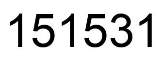 Number 151531 black image