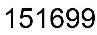 Número 151699 imagen negro