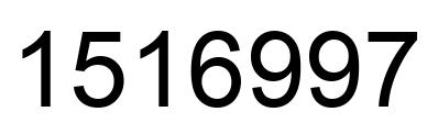 Number 1516997 black image