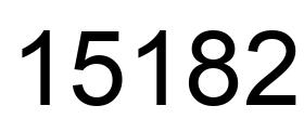 Number 15182 black image