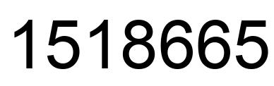 Number 1518665 black image