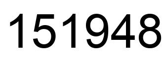 Number 151948 black image