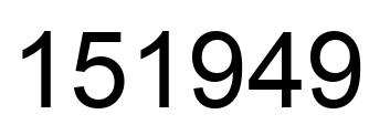 Number 151949 black image