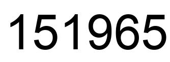 Number 151965 black image