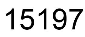 Number 15197 black image