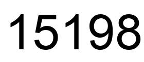 Number 15198 black image