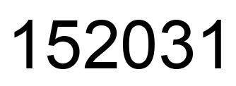 Número 152031 imagen negro
