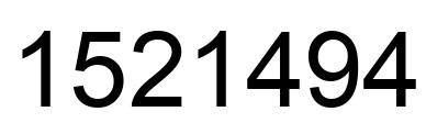 Number 1521494 black image
