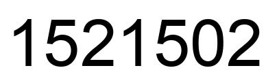 Number 1521502 black image