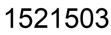 Number 1521503 black image