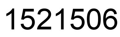 Number 1521506 black image