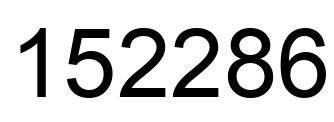 Number 152286 black image