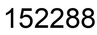 Number 152288 black image