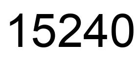 Number 15240 black image