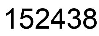 Number 152438 black image