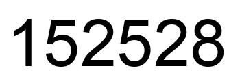 Number 152528 black image