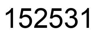 Número 152531 imagen negro
