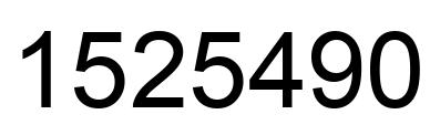 Number 1525490 black image
