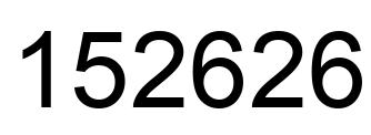 Number 152626 black image