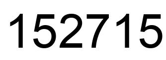 Number 152715 black image