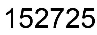 Number 152725 black image