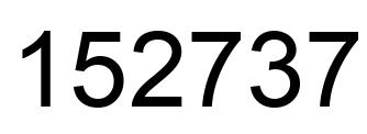 Número 152737 imagen negro
