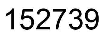 Número 152739 imagen negro