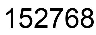 Number 152768 black image
