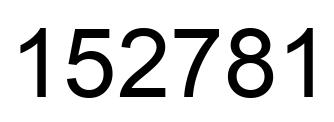 Number 152781 black image