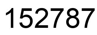 Number 152787 black image