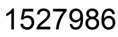 Number 1527986 black image