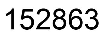 Number 152863 black image