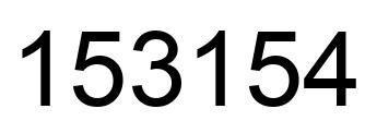 Número 153154 imagen negro
