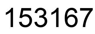 Number 153167 black image