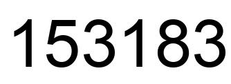 Number 153183 black image