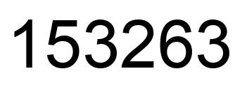 Number 153263 black image