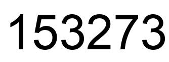Número 153273 imagen negro